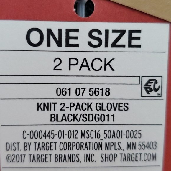 NWT Mossimo Supply 2 Pair of Knit Gloves - Picture 2 of 4